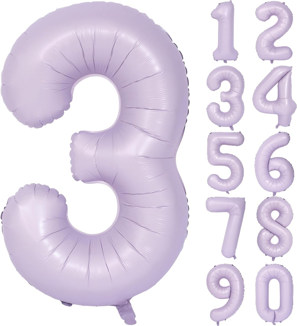 40 In Matte Purple Number Balloons Helium Foil Mylar Balloon Birthday Party banquet Decoration Digital 3